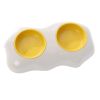 Egg-shaped Pet Bowl Drinking Water Single Bowl Double Bowl Dog Bowls Cute Pet Feeding Bowl Egg Yolk Shaped Food And Water Elevated Bowl Feeder